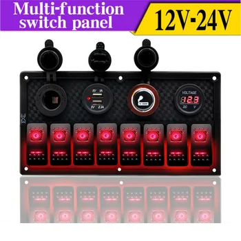 

Circuit Breaker Rocker Switch Corrosion proof Replacement Parts 8 Gang LED Boat