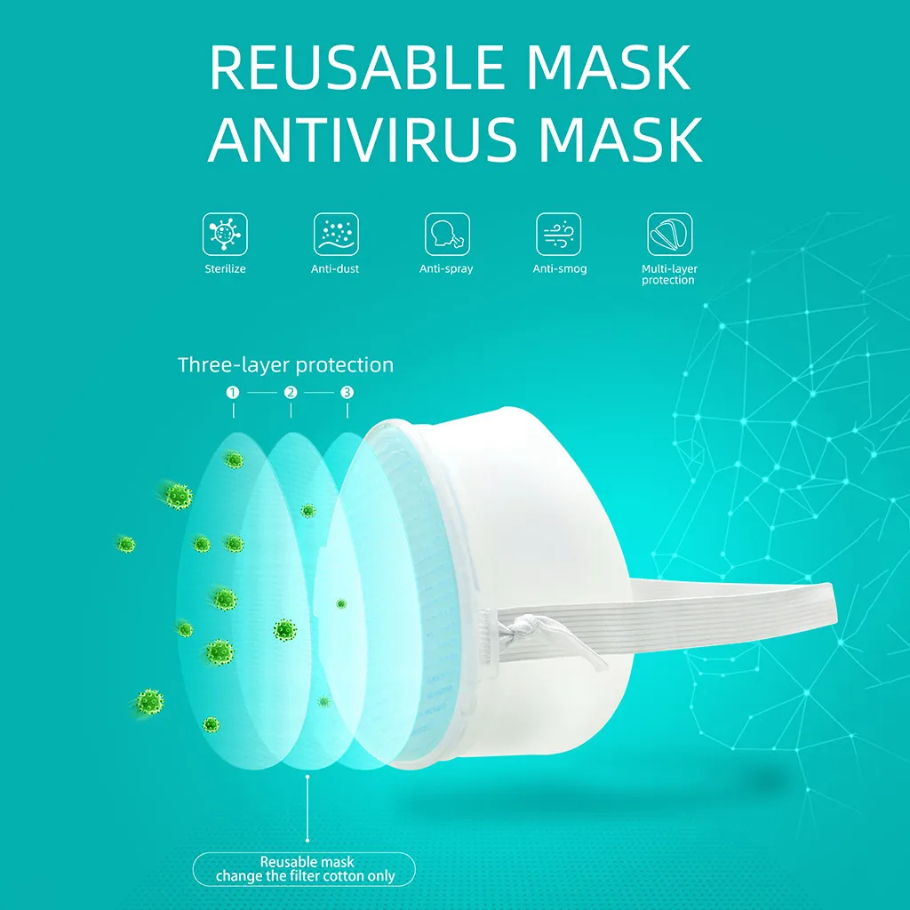 

Respirator ffp3 FFP3 Mouth Mask Electric Mask Respirator Air Purifying Dustproof Mask Haze PM2.5 Face Mouth Mask
