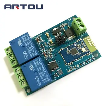 

Bluetooth Relay Switch Module Intelligent Home Mobile APP Remote Control 2 Bit DC 12V Dual Circuit Bluetooth Relay Module