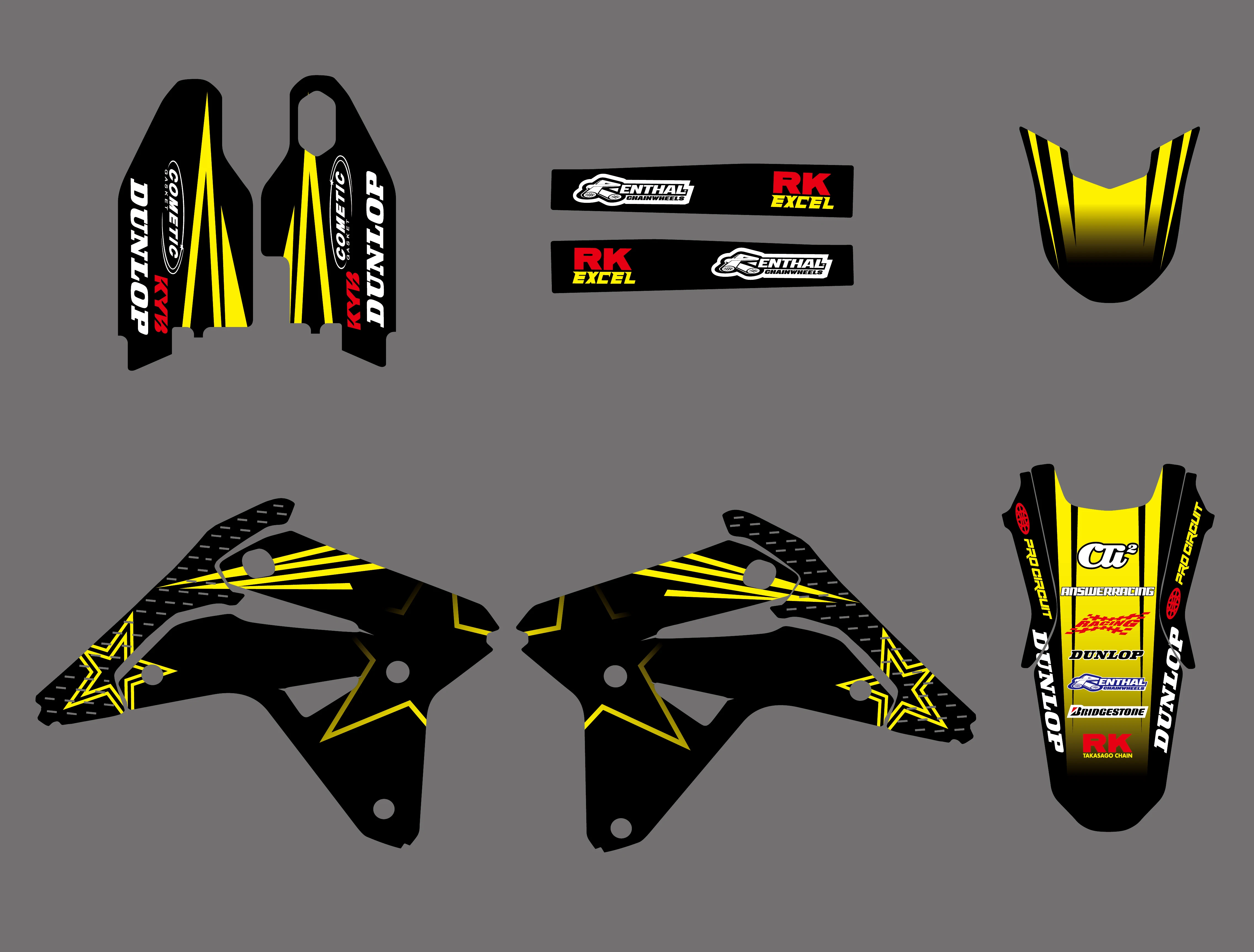 Новые командные наклейки графические фоны для Suzuki RMZ450 RM Z 450 RMZ 2007 мотоцикла|stickers for