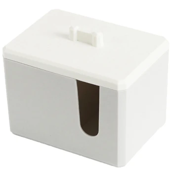 

Lattice Plastic Makeup Cotton Pads Organizer with Lid Table Cosmetic Swabs Storage Box Table Transparent Makeup Holder