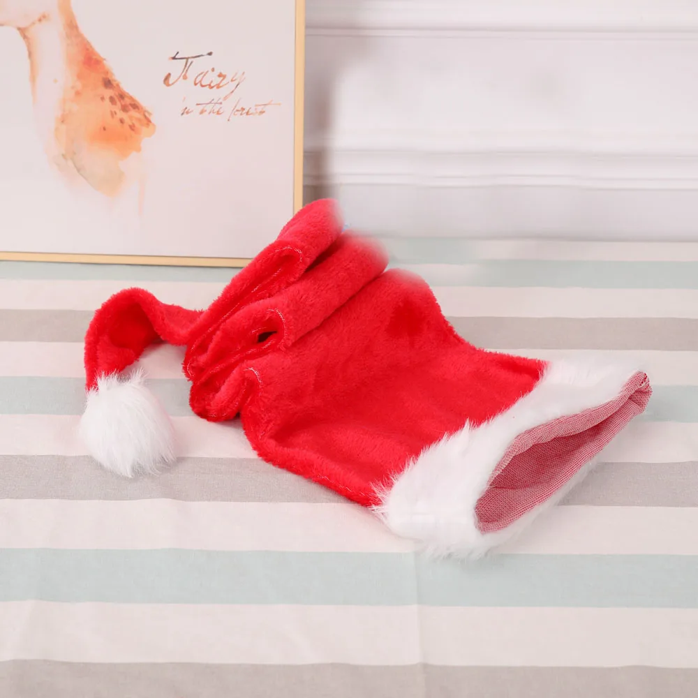1.5m Christmas Cap Hat Santa Claus Long Hat Plush Adult Xmas Costume christmas home decorations