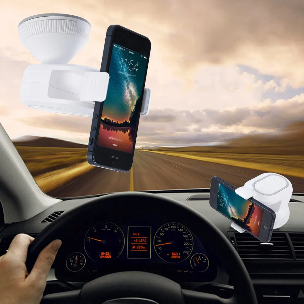 

Multifunctional Universal 360 Degree Rotation Mobile Phone Holder Car Mount Holder Stand Bracket For GPS Navigation