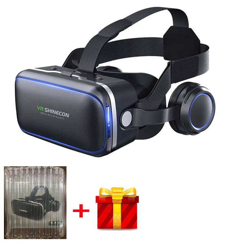 Bundle 2 Оригинальная VR shinecon 6,0 стандартная версия и гарнитура Версия виртуальной реальности 3D гарнитура для очков виртуальной реальности шлемы дополнительный контроллер - Цвет: Bundle 2