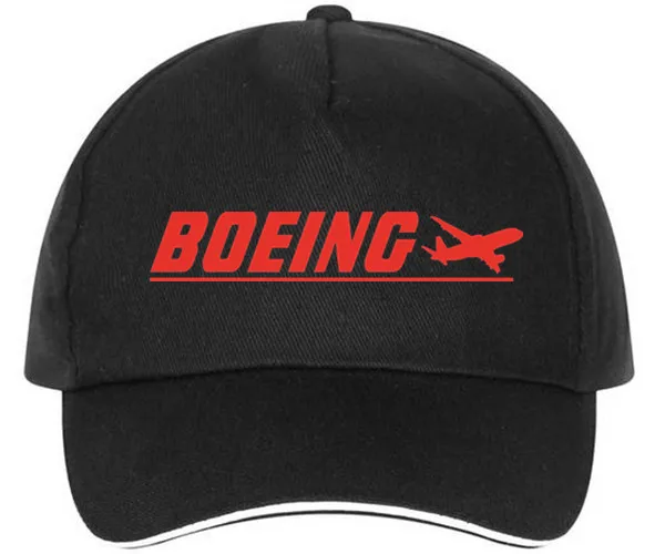 XQXON-, новинка, Повседневная модная бейсбольная кепка с принтом Boeing для мужчин и женщин, бейсболки унисекс, HH02 - Цвет: black