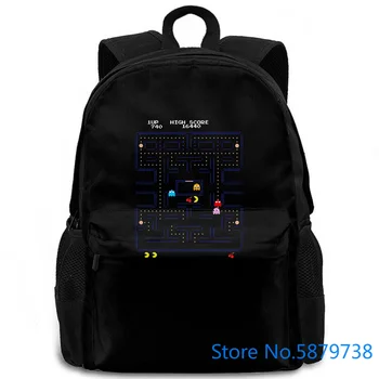 

Pac- Game Screen Classic Official Pac Namco Arcade Game Black Mens women men backpack laptop travel school adult