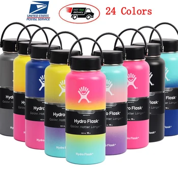 

Multicolor Hydro Flask Water Bottle 18/32oz Outdoor Sports Drink Bottle for Hydroflask Stainless Steel Water Bottle