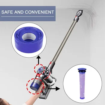 

5pcs Vacuum Cleaner Kit Pre motor filter Replacement For Dyson V7 V8 Home Tool