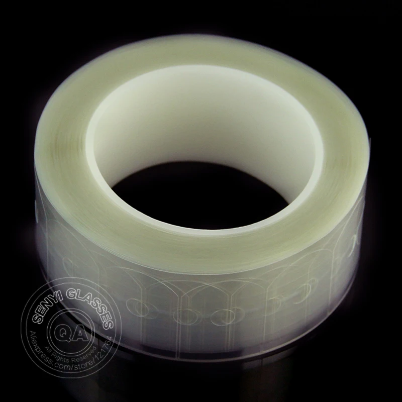 (1000pcs/roll)Eyeglasses Lens Transparent Protective Stickers Square Anti-Skid Lenses Resistance Slip DAS Processing Resist Film