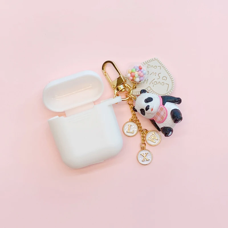 Горячее предложение! мультяшная панда ключница для Airpods Bluetooth Беспроводная Защитная крышка для AirPods чехол силиконовая зарядная коробка крышка