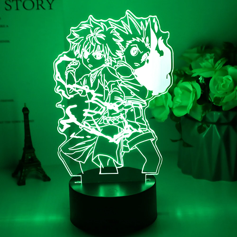 

Gon and Killua Figure 3d Night Light Anime Hunter X Hunter Nightlight for Kid Bedroom Decor Lighting Child Gift HxH Lamp Bedside