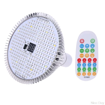 

100W E27 Plant Grow Light Bulb Full Spectrum LED Plant Growing Lamp with Remote Control for Indoor Garden My08 20 Dropship