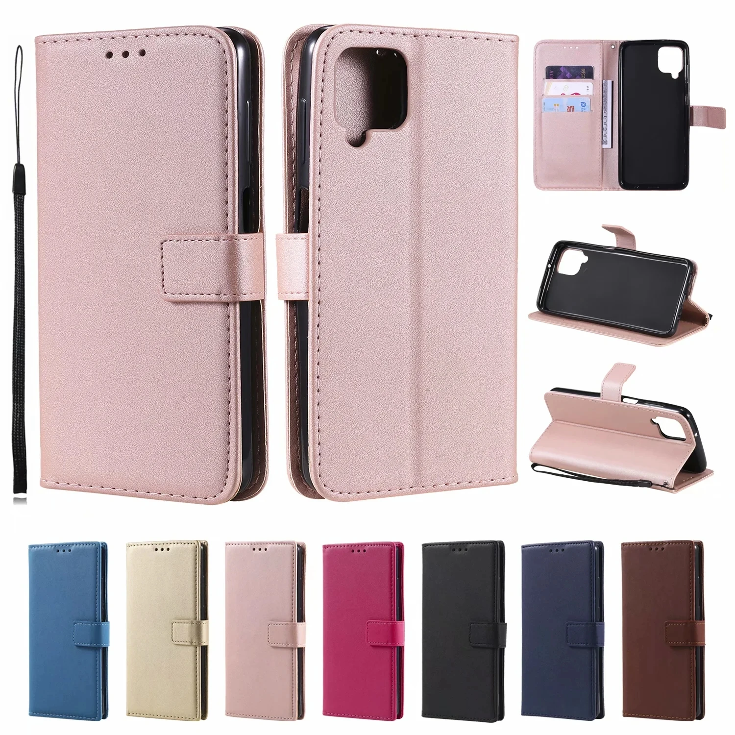 Custodia a portafoglio in pelle per Samsung Galaxy A10 A12 A20e A31 A32 A40 A41 A50 A51 A52 A70 A71 A21s A3 A5 A6 A7 A8 Protect_voghion.com