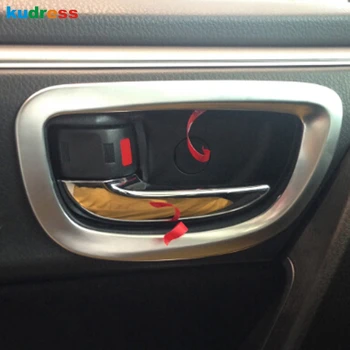 

For Toyota corolla 2014 2015 ABS Interior Door Handle Bowl Holder Frame Cover Panel Molding Cover Trim Car Styling Accessories