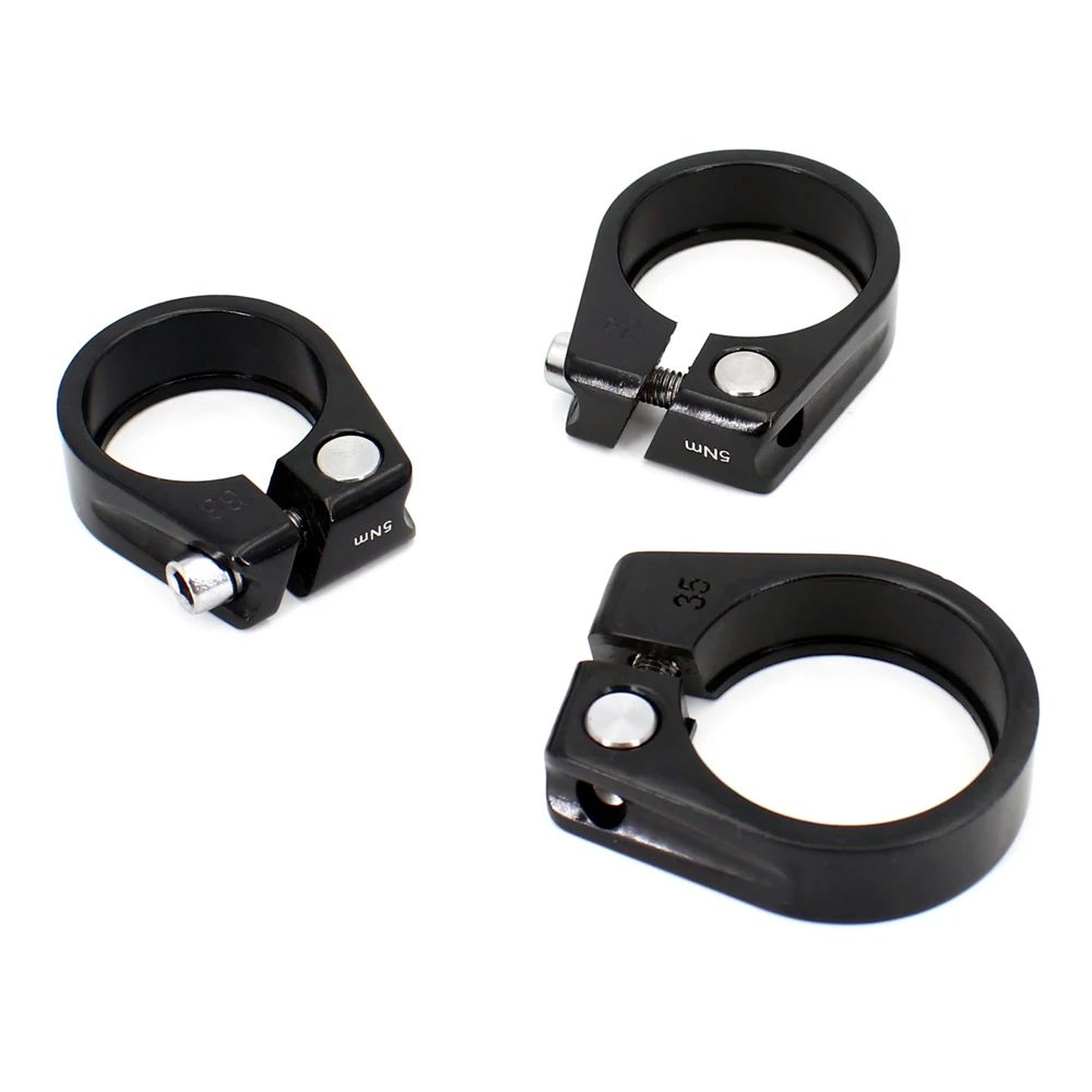 Bike Seatpost Clamp 28.6/31.8/34.9mm Aluminum Tube Clamp MTB Bike Seatpost