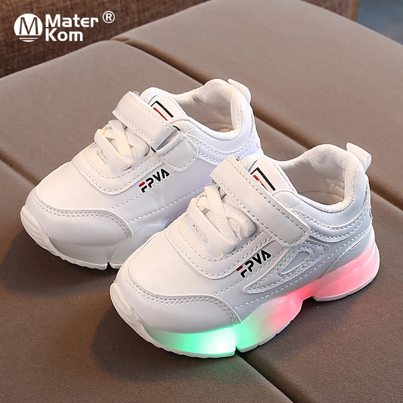 Zapatillas de deporte LED para de talla 21 30 con suela iluminada, zapatos Led para bebés para niñas/zapatos iluminados brillantes para niños, deportivas| - AliExpress