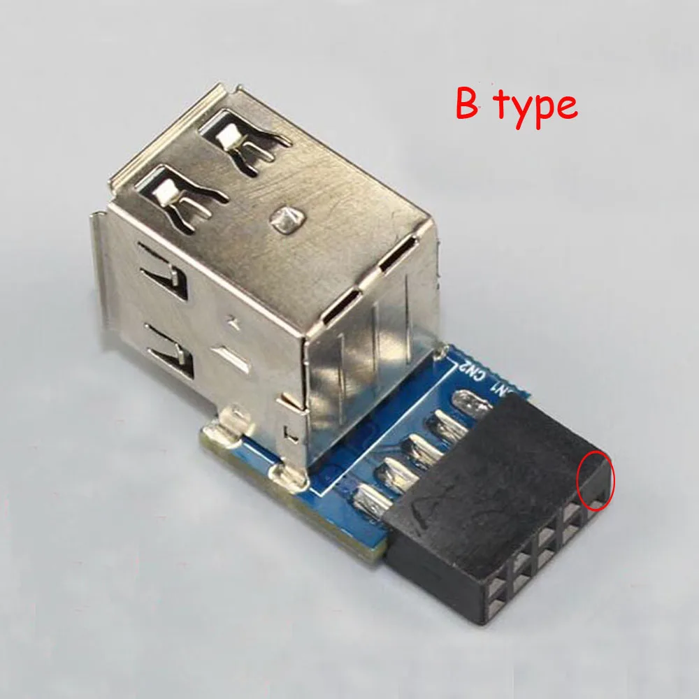B type 5 шт. материнская плата USB2.0 9Pin к порту мини преобразователь Bluetooth USB2.0 адаптер порта - Цвет: B type