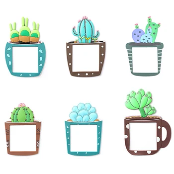 

6PCS Switch Wall Stickers for Kids Nursery Home Cartoon Animals Decal Pvc Wall Mural Art Luminous Cactus Switch Sticker