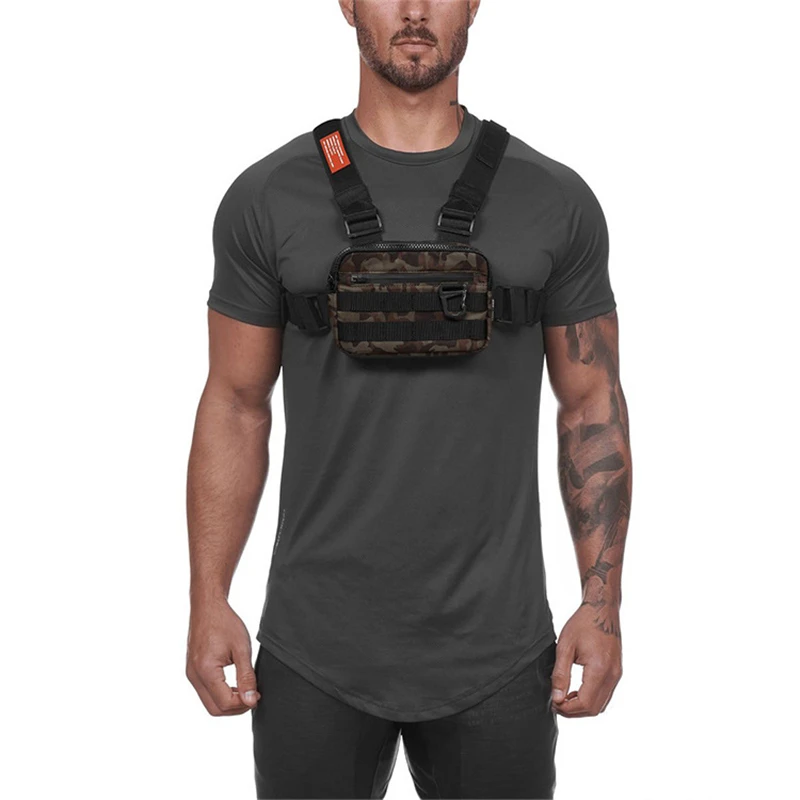 Outdoor Fashion Military Chest Bag Men Women Travel Chest Bag  Streetwear Hiking Cycling Functional Tactical Package Bullet Pack