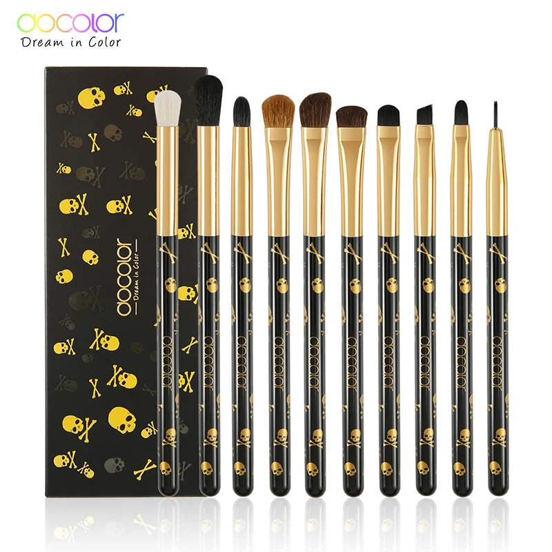 

Docolor Pro Makeup Brushes Set 10pcs Eye Shadow Blending Eyeliner Eyelash Make Up Brushes For Cosmetic Beauty Eye Brush Set