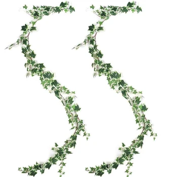 

Botique-2Pcs Artificial Plants Ivy Wedding Garland Greenery Fake Hanging Foliage Vine For Wedding Garden Wall Decor