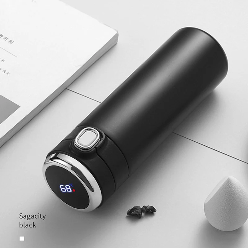 Stainless Steel Smart Water Bottle Temperature Display Vacuum Flask Portable Intelligent Thermoses Coffee Tea Cups for Travel