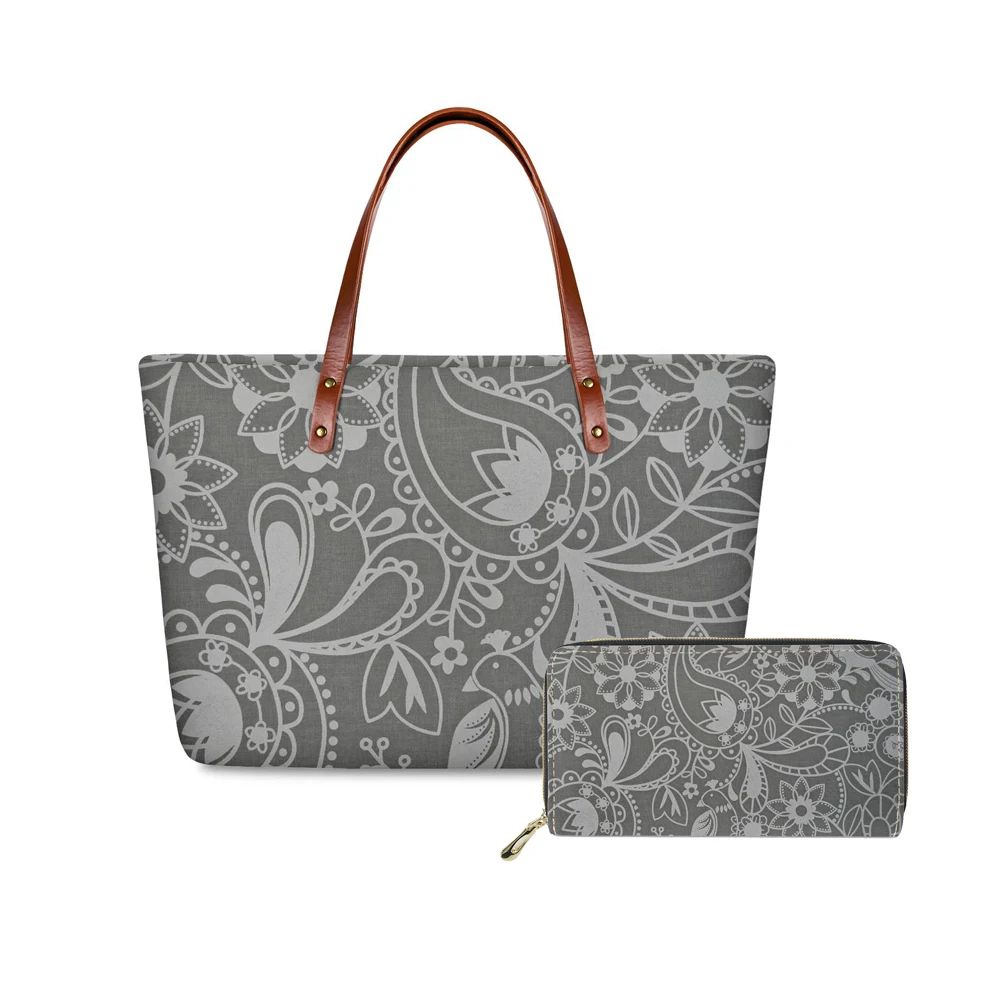 Оптовая цена 2 шт./компл. женские сумки полинезийский плечевой тоут с принтом на