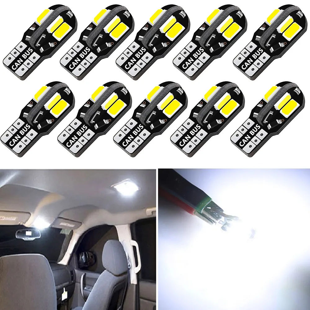 10x Error Free T10 LED W5W 2825 Interior Light Bulb for BMW E30 E34 E36 E39 E46 F10 F11 F31 G30 M1 M2 X1 F48 X3 X4 X5 | Автомобили и