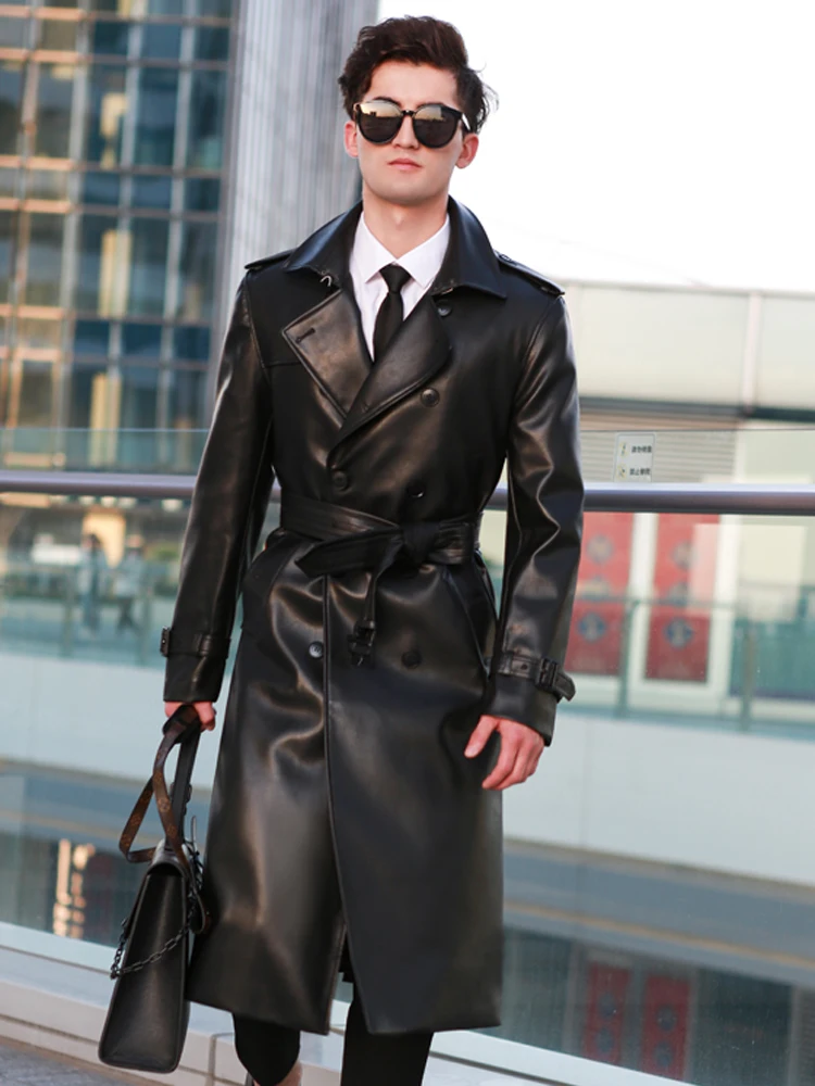 ジャケット・アウター SULLEN super long leather trench coat Amazon.com: Niiyyjj Long Oversized Black Pu Leather Trench