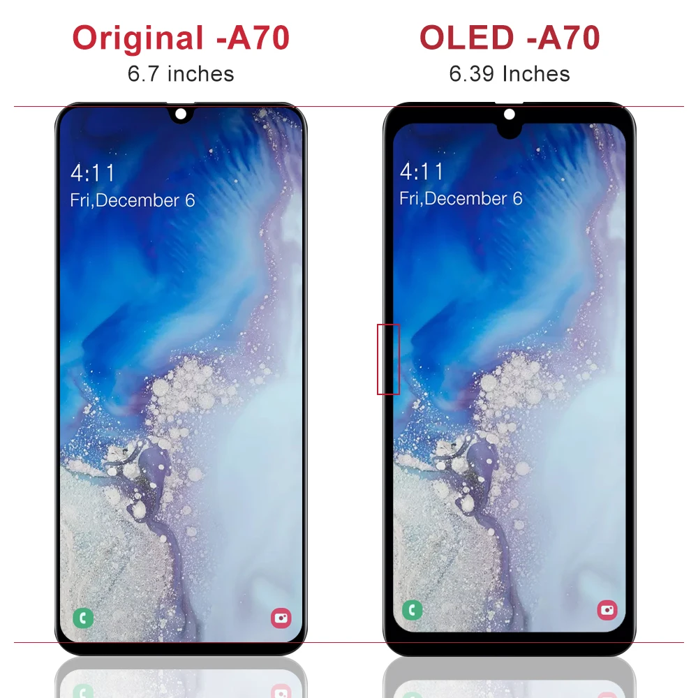 6 7 ''оригинальный экран для Samsung Galaxy A70 LCD сенсорный дигитайзер Сенсорное стекло