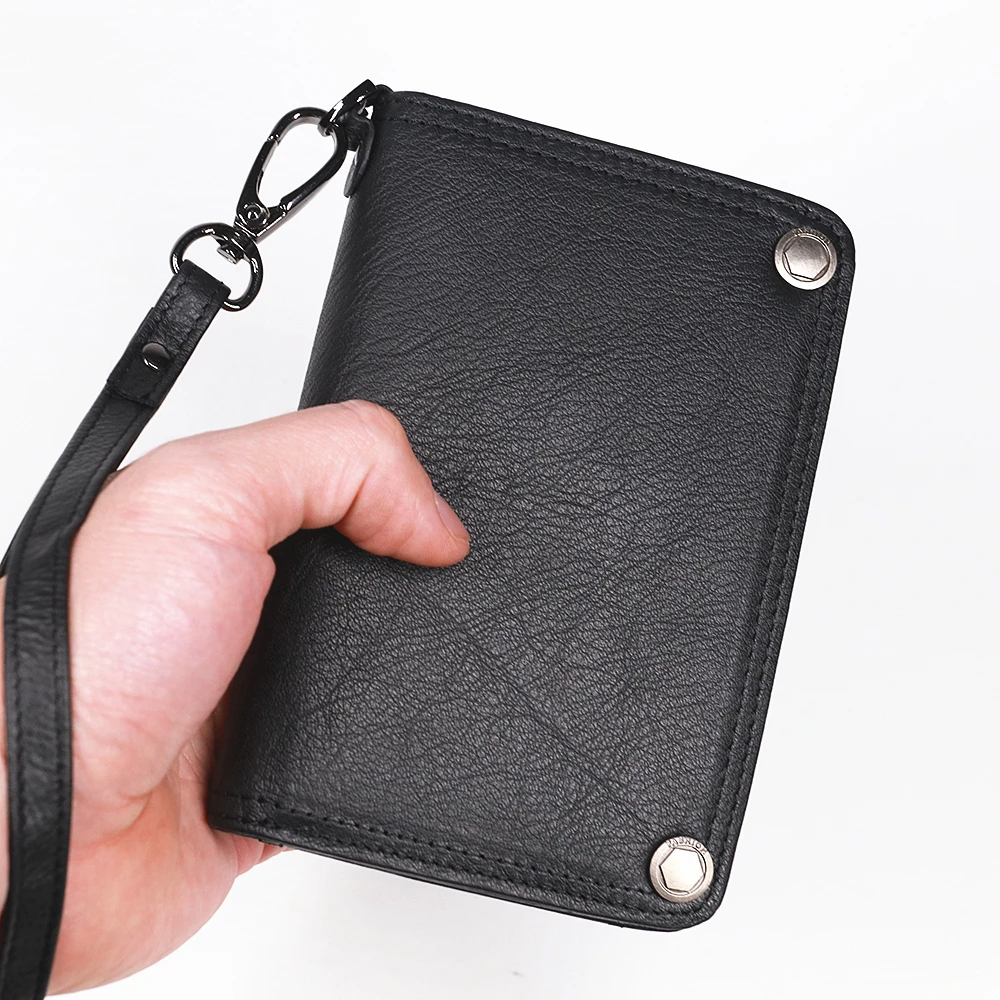 Мужской кошелек из натуральной кожи с защитой Rfid, винтажный Модный короткий клатч, кошелек, ID держатель для карт, с карманом для монет на молнии, мужской