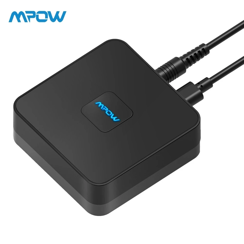 Mpow беспроводной адаптер Bluetooth 4,1 приемник аудио адаптер со встроенным шумоизолятором для ТВ/дома/автомобильной аудиосистемы