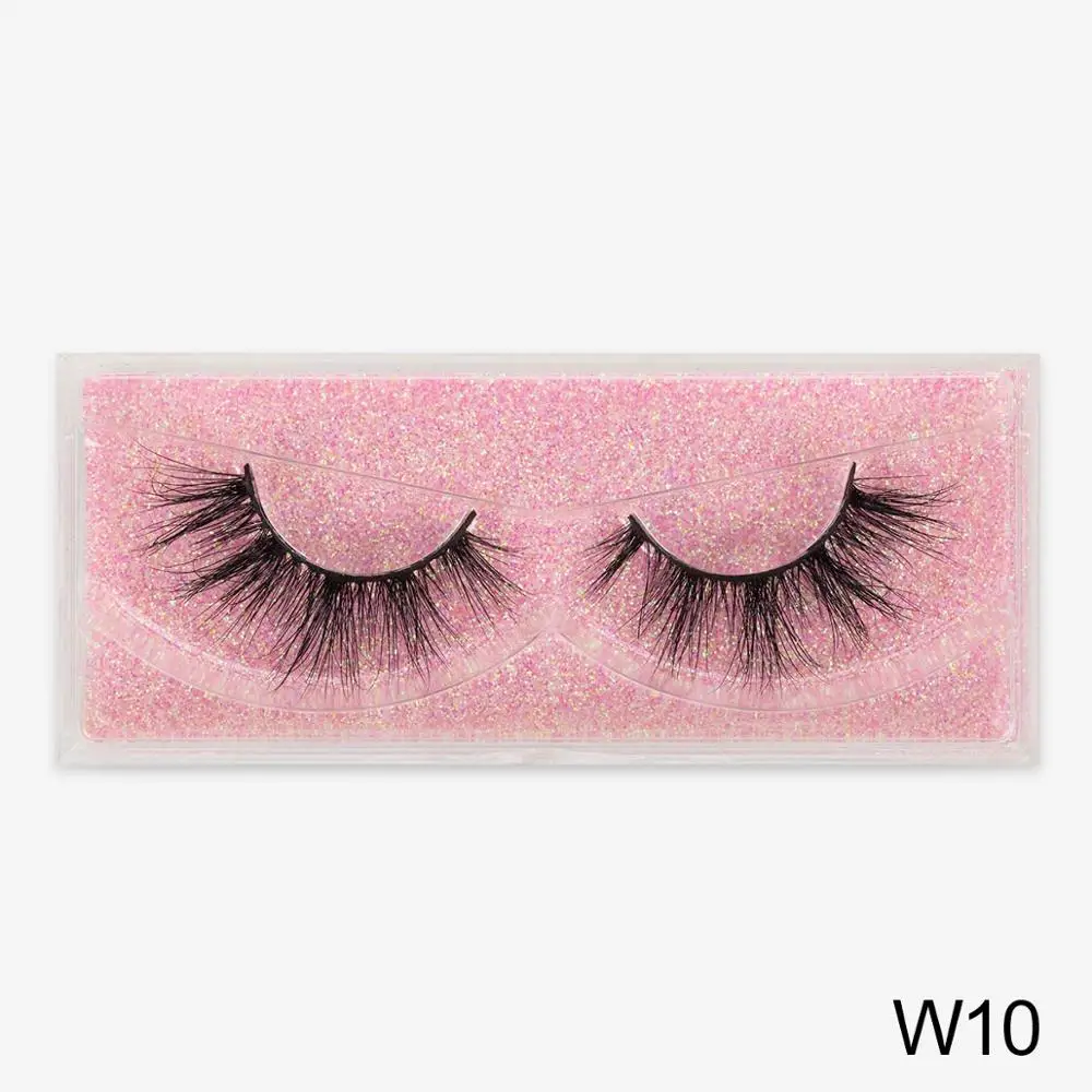 W10 SEXYSHEEP Mink Lashes 3D Mink Eyelashes Cruelty free Lashes Handmade Reusable Natural Eyelashes Popular False Lashes Makeup - Color: W10