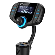 Автомобильный fm-передатчик с 1,7 дюймовым дисплеем обновленный BT70 Bluetooth передатчик Quick Charge3.0 беспроводной fm-модулятор