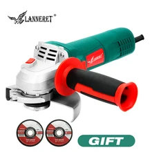 LANNERET электрическая угловая шлифовальная машина 750 Вт/1050 Вт 125 мм дисковая боковая защита без инструментов для резки шлифовки металла или камня