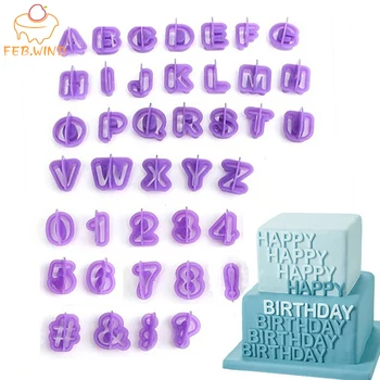 

Cake Decorating Tools Alphabet Letter Numbers Cookie Stamp Set Embosser Biscuit Fondant Cutters Mold for Decoration 273