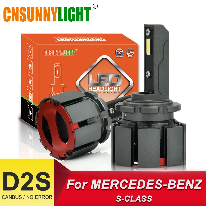 Тип СВЕТОДИОДА направленного света CNSUNNYLIGHT-D2S D2R безошибочное действие фар автомобиля D1S лампы 10000Lm для Mercedes Benz S-CLASS W140 W200 W221 купе C140 C215 C216