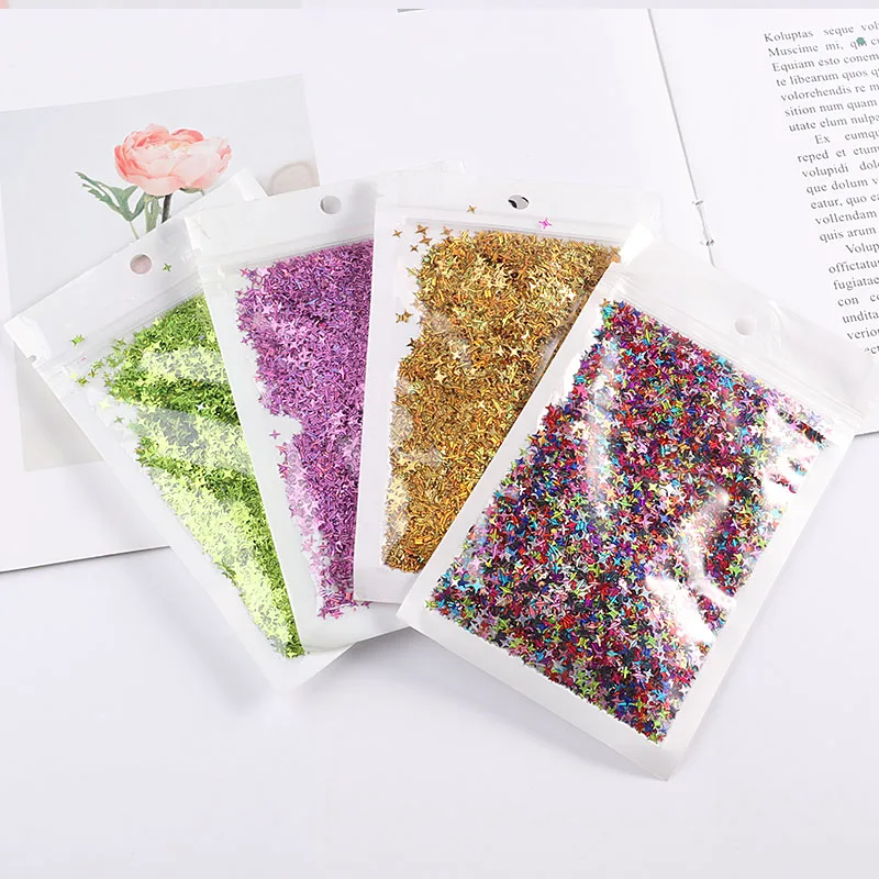 10g Ultrathin Mix 2.5mm 4mm Star Sequins Nail Glitter Paillettes Laser Silver PET Sequin Nails Manicure Material sequins for crafts,sequins accessories,nail art decor
