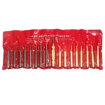

18pcs/set Brass Steel Punch Solid W/ Automatic Pin Center Handheld Tools Kit