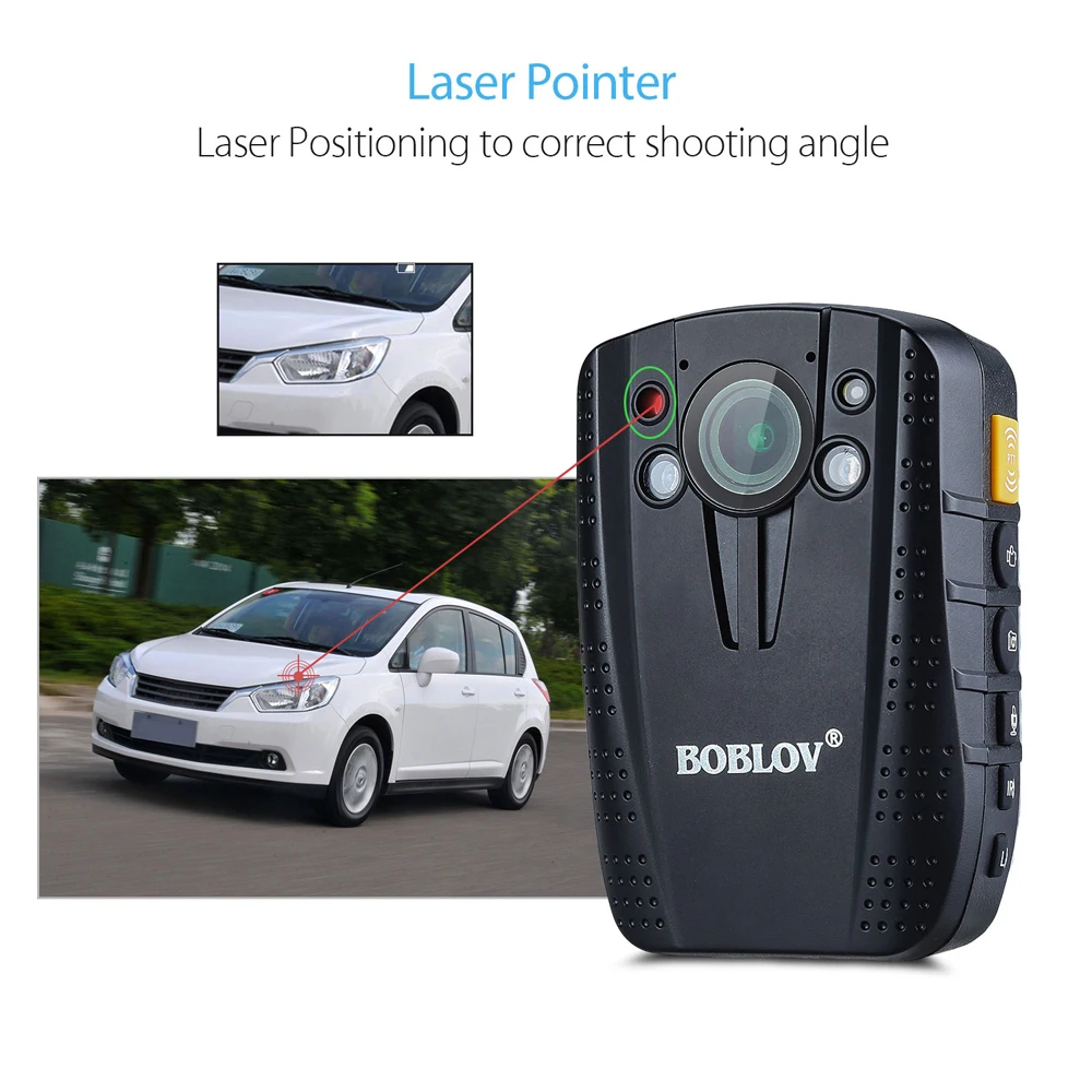 Boblov 1296P 14MP FHD Video Recorder 32GB IR Night Vision Security DVR Body Worn Camera Wearable Mi