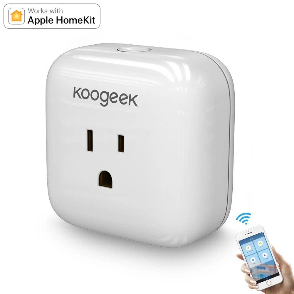 Koogeek домашняя умная вилка Wi Fi использование для Apple технологии Поддержка Siri