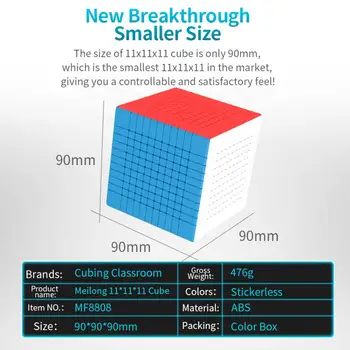 

RCtown Mofangjiaoshi Meilong 11x11 cubo Magico Puzzle Cube Twist Puzzle Educational Toy