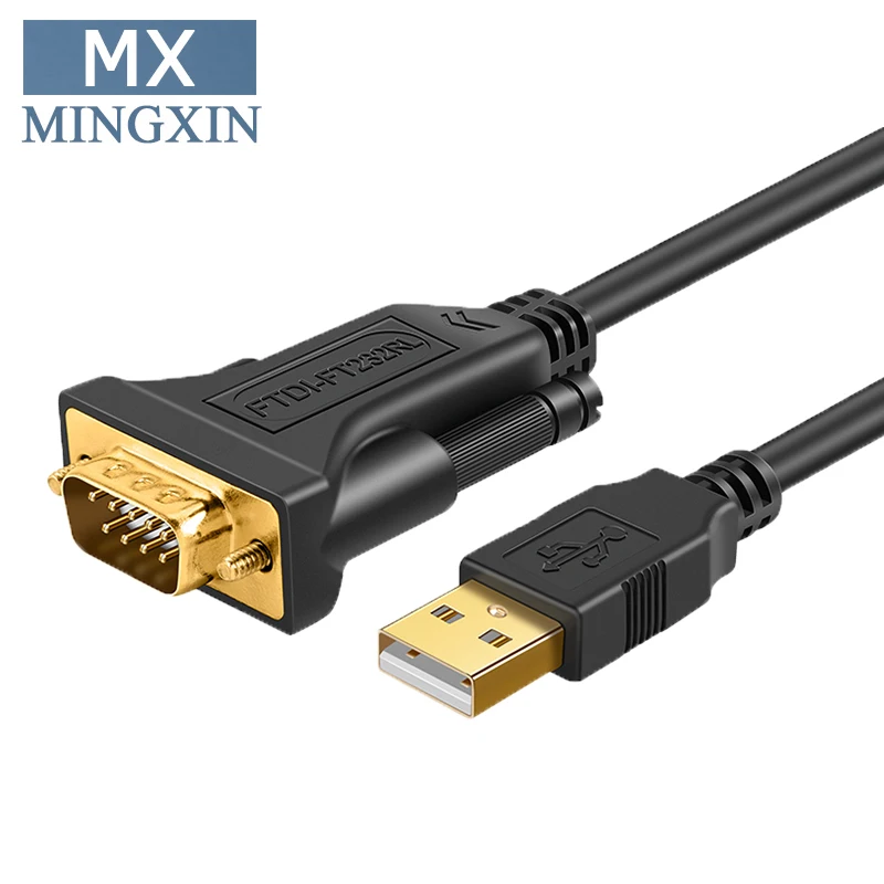 USB для RS232 адаптер USB 2,0 для RS-232 кабель последовательного конвертера DB9 для Windows 10, 8,1, 8,7, Vista, XP, 2000 - Цвет: Черный