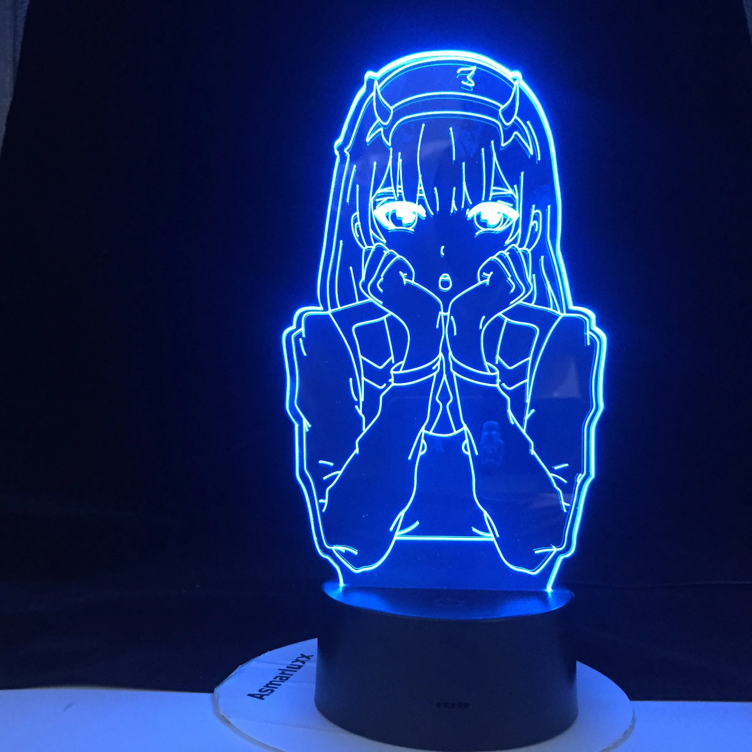 

Zero Two Figure Nightlight Kids Child Girls Anime 3d Lamp Bedroom Decor Light Manga Gift Night Light Lamp Girl Style