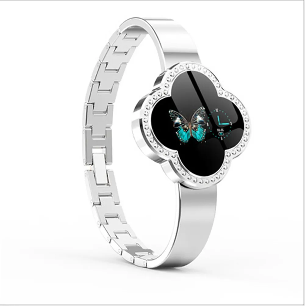 

Hot S6 Women Smart Watch 0.96 Inch Heart Rate Monitor IP67 Waterproof Steel Strap Fitness Brecelet Health Wearable Wristband