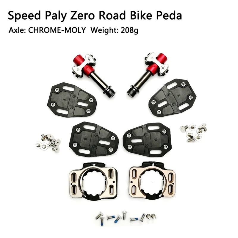 

ABZB-Road Bike Pedals Self-Locking Pedal Titanium Ultra Light Action Pedals Speed Paly Zero Pave Release Pedal Bicycle Pedal Cli