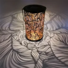 Солнечный сад украшения Открытый водонепроницаемый металлический светильник Газон Орнамент ночь