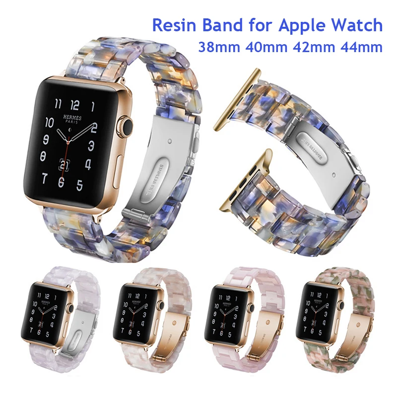Браслеты из смолы для Apple Watch 5 ремешков iWatch 4 ремешка 40 мм 44 браслет сменные