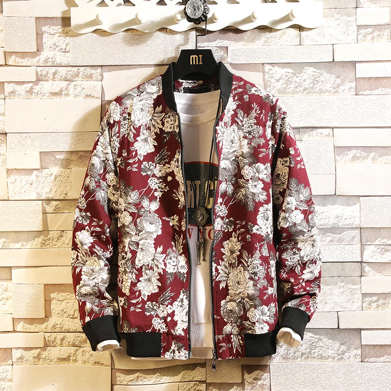 2020 New Floral Men Jacket Japanese Street Windbreaker Bomber Jacket Fashion Printing Design Men's Jacket Brand Men's Clothing 2020 New Floral Men Jacket Japanese Street Windbreaker Bomber Jacket Fashion Printing Design Men's Jacket Brand Men's Clothing