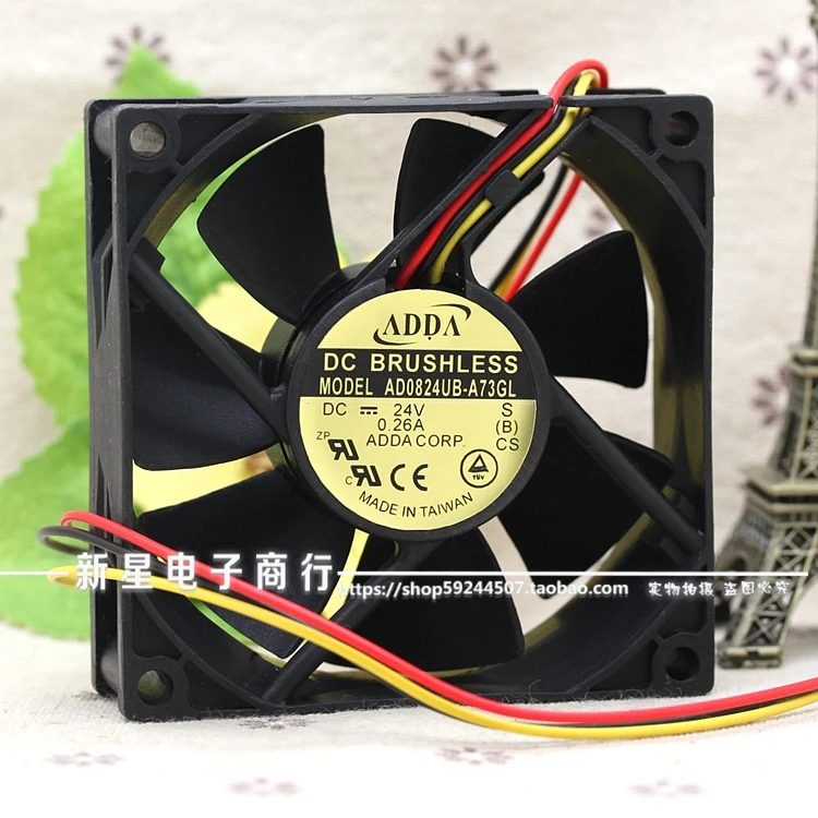 24V 0.26A AD0824UB-A73GL 8025 8CM3 линии Вентилятор охлаждения